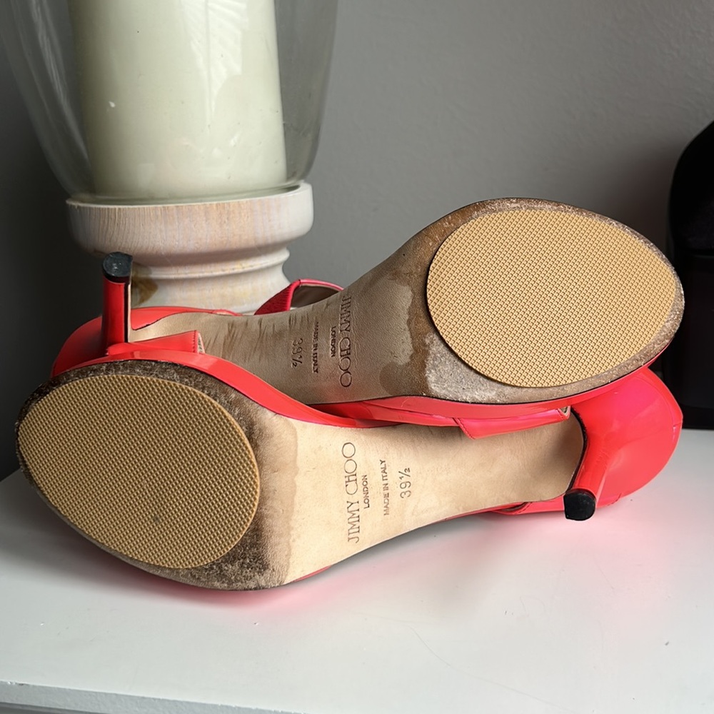 Jimmy Choo patent leather D’Orsay pumps iridescent pink 39.5 - Picture 5 of 10